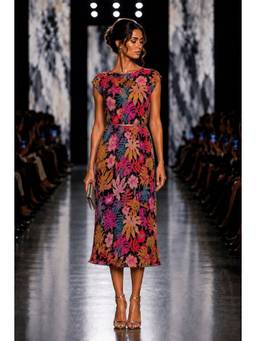 BONICA CLOTHING - Women Multi-Color Floral Printed Dress