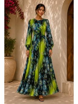 BONICA CLOTHING - Women Green Floral Printed Dress