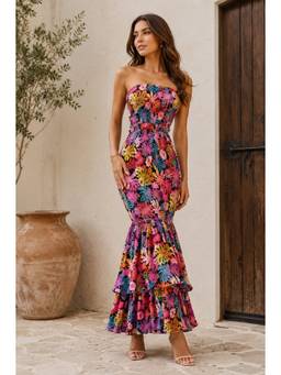 BONICA CLOTHING - Women Multi-Color Floral Printed Dress