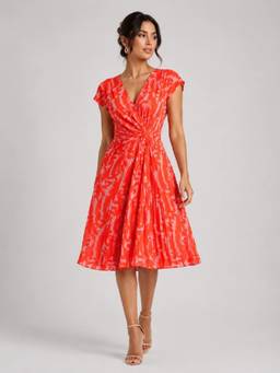 BONICA CLOTHING - Women Red Printed Dress