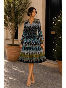 BONICA CLOTHING - Women Multi-Color Printed Dress