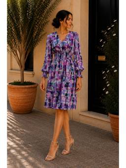 BONICA CLOTHING - Women Multi-Color Geometric Printed Dress