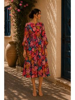 BONICA CLOTHING - Women Multi-Color Floral Printed Dress