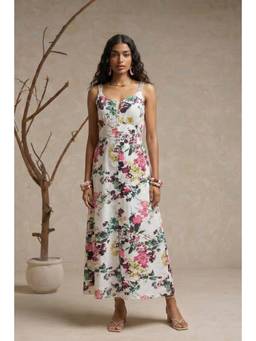 Sheczzar - Women White Floral Printed Dress