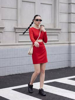 ZUMMER - Women Red Solid Dress
