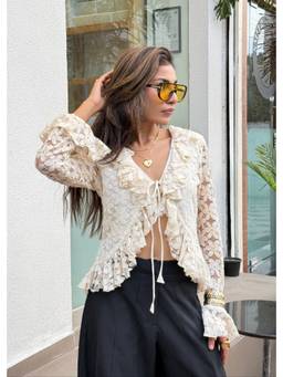 Shubh Shree Studio - Off White Dove Top