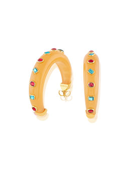 Isharya - Multi-Color Statement Hoop Earrings