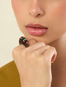 Isharya - Multi-Color Resin Bombe Ring