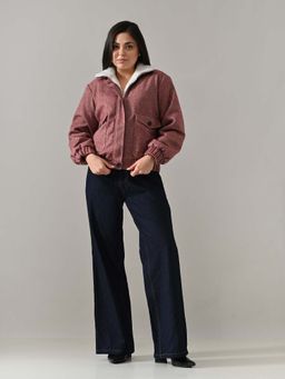 KELIN - Xevia Red Woven Shacket - Mauve