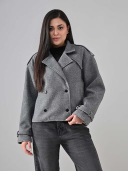 KELIN - Roxie Felt Wintercoat Jacket- Light Grey