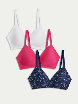 Marks & Spencer - Multi-Color 3Pk Wired Full Cup T-Shirt Bras (Pack of 3)