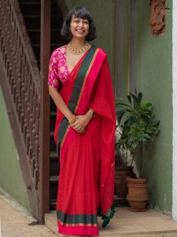 Suta - Red Mul Cotton Saree