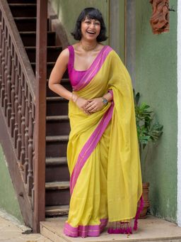Suta - Green Mul Cotton Saree