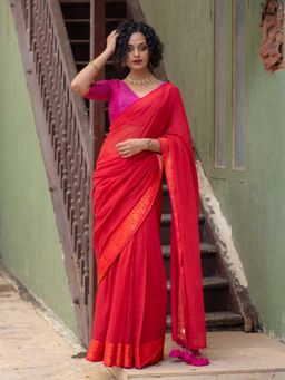 Suta - Red Mul Cotton Saree