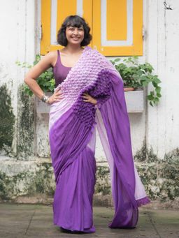 Suta - Purple Mul Cotton Saree