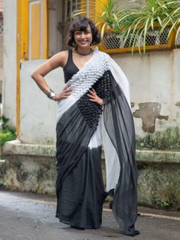 Suta - Black Mul Cotton Saree