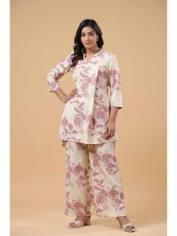 SAVI - Pink Cotton Floral Printed Co-Ord (Set of 2)