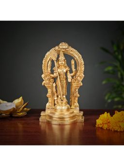 Ekaa Handicrafts - Brass Lord Kartikey Statue with Peacock Murugan Swami Home Temple Idol