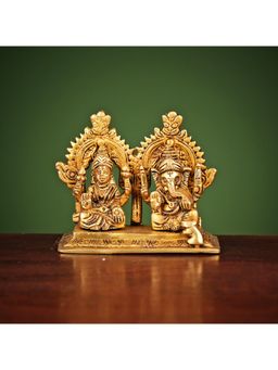 Ekaa Handicrafts - Brass Lakshmi Ganesh Pooja Idols Home Temple Statue