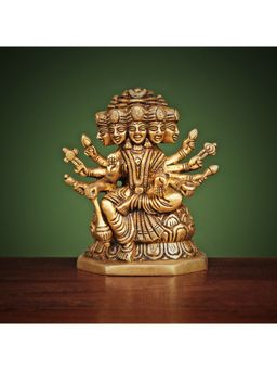 Ekaa Handicrafts - Brass Goddess Gayatri Devi Maa Statue Temple