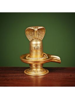 Ekaa Handicrafts - Brass Eternal Shivling for Home Temple Shivlingam for Pooja