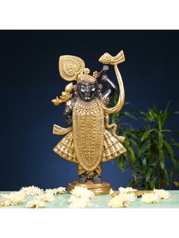 Ekaa Handicrafts - Brass Shreenath JI Standing Murti