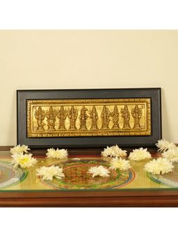 Ekaa Handicrafts - Brass Vishnu Dashavtar Panel Wall Hanging