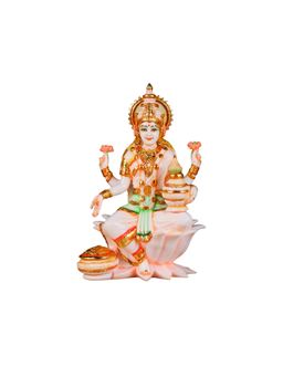Ekaa Handicrafts - Goddess Lakshmi Statue in Culture Marble