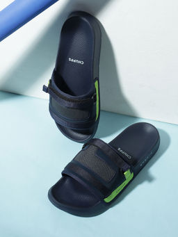 Chupps - Men Rebel Navy Blue Neon Casual Sliders