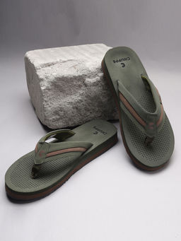 Chupps - Men Trifuse Olive Casual Flipflops