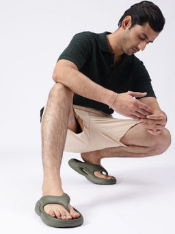 Chupps - Men Dune Olive Beige Casual Flipflops