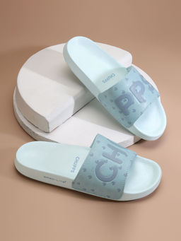 Chupps - Women Lovebug Light Blue Casual Sliders