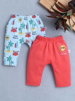 Bumzee - Sky Blue & Coral Baby Boys Pyjamas (Pack of 2) (6-9 Months)