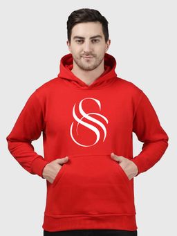 Greylongg - Red Men Hoodie for Winter