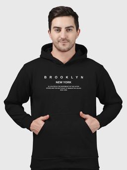 Greylongg - Black Men Hoodie for Winter