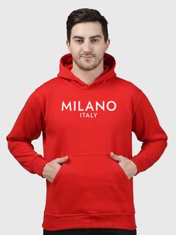 Greylongg - Red Men Hoodie for Winter