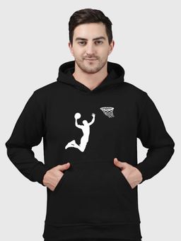 Greylongg - Black Men Hoodie for Winter