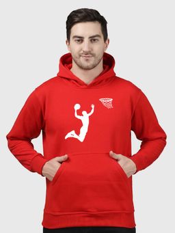 Greylongg - Red Men Hoodie for Winter