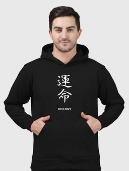 Greylongg - Black Men Hoodie for Winter