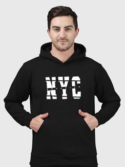 Greylongg - Black Men Hoodie for Winter