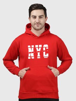 Greylongg - Red Men Hoodie for Winter