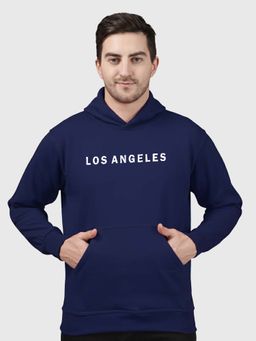 Greylongg - Navy Blue Men Hoodie for Winter