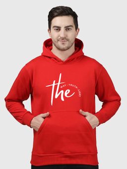 Greylongg - Red Men Hoodie for Winter