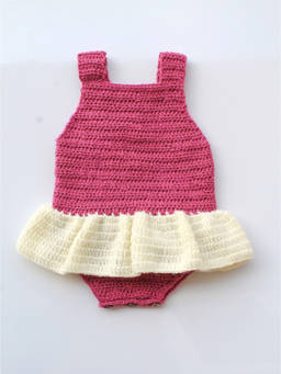 Woonie - Handmade Purple Frill Romper