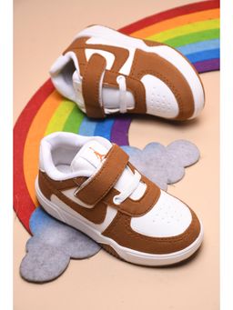 KATS - Tan Kids Sneakers with Velcro Closure