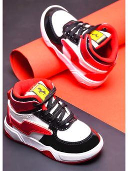 KATS - Red Kids Sneakers with Lace Up Closure