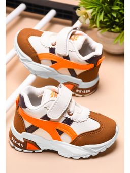KATS - Beige Kids Velcro Closure Sneakers