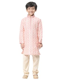 Manyavar - Boys Gajaree Silk Traditional Kurta Churidar (set Of 2)