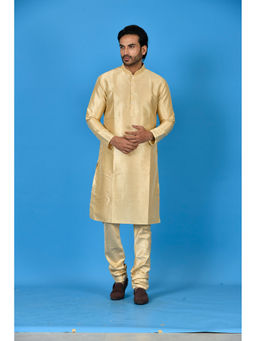 Simaaya - Cream Premium Quality Silk Made Kurta with Churidar (Set of 2)