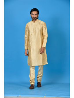 Simaaya - Beige Premium Quality Silk Made Kurta for Men